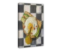 WOPIYNAG Avocado Toast Canvas Poster Bedroom Decor Landscape Decor Gift 20x30inch(50x75cm)