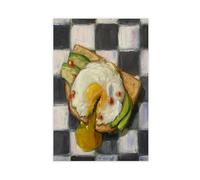 WOPIYNAG Avocado Toast Canvas Poster Wall Art Print Picture Paintings 24x36inch(60x90cm)