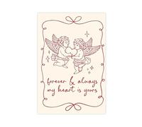 WOPIYNAG Cherub Love Doodle Canvas Poster Wall Art Print Picture Paintings 24x36inch(60x90cm)