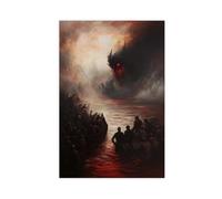 WOPIYNAG Dante's Inferno Poster Canvas Poster Bedroom Decor Landscape Decor Gift 20x30inch(50x75cm)