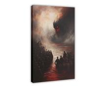WOPIYNAG Dante's Inferno Poster Canvas Poster Wall Art Print Picture Paintings 24x36inch(60x90cm)