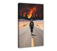 WOPIYNAG Death in The Desert Hell Canvas Poster Bedroom Decor Landscape Decor Gift 16x24inch(40x60cm)