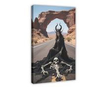 WOPIYNAG Death on The Desert Highway Witch Canvas Poster Bedroom Decor Landscape Decor Gift 24x36inch(60x90cm)