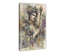 WOPIYNAG Dionysus, God of Wine Canvas Poster Wall Art Print Picture Paintings 12x18inch(30x45cm)