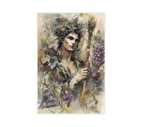WOPIYNAG Dionysus, God of Wine Canvas Poster Wall Art Print Picture Paintings 12x18inch(30x45cm)