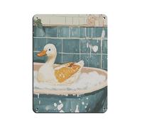 WOPIYNAG Duck in A Bathtub Bathroom Tin Sign Vintage Metal Pub Club Cafe Bar Home Wall Art Decoration Poster Retro 12x16inch(30x40cm)