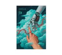 WOPIYNAG Genesis AI Robot Touches Humans Canvas Poster Bedroom Decor Landscape Decor Gift 24x36inch(60x90cm)