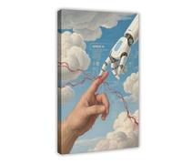 WOPIYNAG Genesis AI Robot Touches Humans Canvas Poster Bedroom Decor Landscape Decor Gift 24x36inch(60x90cm)