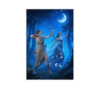 WOPIYNAG Greek Goddess of Hunting, Moon, And Nature Canvas Poster Wall Art Print Picture Paintings 12x18inch(30x45cm)