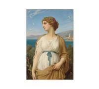 WOPIYNAG Greek Nature Goddess Oil Painting, Canvas Poster Bedroom Decor Landscape Decor Gift 08x12inch(20x30cm)