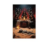 WOPIYNAG Hell Witch at The Feast Canvas Poster Bedroom Decor Landscape Decor Gift 12x18inch(30x45cm)