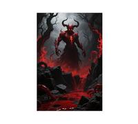 WOPIYNAG Hell's Great Bloodbath The Devil Canvas Poster Bedroom Decor Landscape Decor Gift 16x24inch(40x60cm)