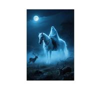 WOPIYNAG Hunting European Myths, Ghost Riders Canvas Poster Bedroom Decor Landscape Decor Gift 16x24inch(40x60cm)