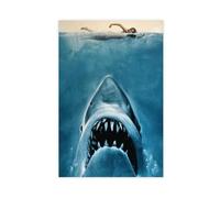 WOPIYNAG Jaws Textless Movie Poster Canvas Poster Bedroom Decor Landscape Decor Gift 20x30inch(50x75cm)