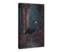 WOPIYNAG Jerry The Flamingo Poster Canvas Poster Wall Art Print Picture Paintings 24x36inch(60x90cm)