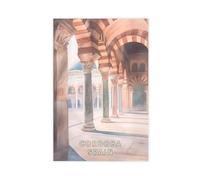 WOPIYNAG Mezquita Mosque-Cathedral, Canvas Poster Bedroom Decor Landscape Decor Gift 24x36inch(60x90cm)