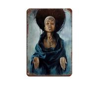 WOPIYNAG Modern African Woman Retro Poster Metal Tin Sign Chic Art Retro Iron Painting Bar People Cave Cafe Family Garage Poster Wall Decoration 8x12inch(20x30cm)