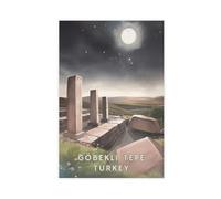 WOPIYNAG Neolithic Turkey Ruins Canvas Poster Bedroom Decor Landscape Decor Gift 08x12inch(20x30cm)