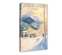 WOPIYNAG Nozawa Onsen Japan Canvas Poster Wall Art Print Picture Paintings 24x36inch(60x90cm)