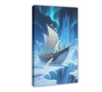 WOPIYNAG Polar Bears And Penguins Canvas Poster Wall Art Print Picture Paintings 16x24inch(40x60cm)