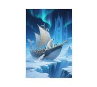WOPIYNAG Polar Bears And Penguins Canvas Poster Wall Art Print Picture Paintings 20x30inch(50x75cm)