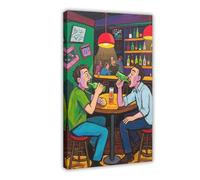 WOPIYNAG The Art of Drunken Comedy Canvas Poster Bedroom Decor Landscape Decor Gift 08x12inch(20x30cm)