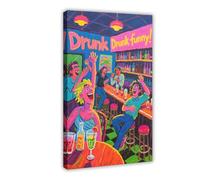 WOPIYNAG The Art of Drunken Comedy Canvas Poster Bedroom Decor Landscape Decor Gift 20x30inch(50x75cm)