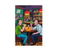 WOPIYNAG The Art of Drunken Comedy Canvas Poster Bedroom Decor Landscape Decor Gift 24x36inch(60x90cm)