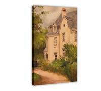 WOPIYNAG Vintage French Countryside Canvas Poster Wall Art Print Picture Paintings 08x12inch(20x30cm)