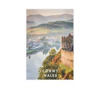 WOPIYNAG Welsh Landscape Travel Canvas Poster Wall Art Print Picture Paintings 16x24inch(40x60cm)