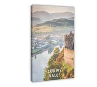 WOPIYNAG Welsh Landscape Travel Canvas Poster Wall Art Print Picture Paintings 20x30inch(50x75cm)