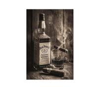 WOPIYNAG Whiskey And Cigar Canvas Poster Wall Art Print Picture Paintings 20x30inch(50x75cm)