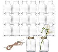 WOPPLXY 20 PCS Small Vases, Glass Small Bud Vases for Table Decoration, Mini Glass Bottle Vase for Flower, Wedding, Party