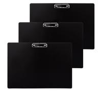 WOPPLXY 3 PCS A3 Clipboard, Black A3 File Clip Holder Drawing Board, A3Size Plastic Clipboard with Heavy Duty Metal Clip for Drawing,Writing, Memo Board
