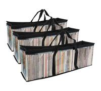WOPPLXY 3 PCS DVD Storage Boxes, Portable CD Holders, Transparent Media Storage DVD Cases for Video Game, BluRay, Albums