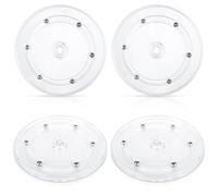 WOPPLXY 4Pcs 6 Inch Lazy Susan Turntable Acrylic Ball Bearing Rotating Tray, Rotating Swivel Base Clear Acrylic Plates for Kitchen Countertop, Pantry, Cabinet, Spices, Makeup(360˚ Rotation)