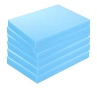 WOPPLXY 6 PCS Foam Boards, 29x20x3.8CM Polystyrene Sheet High Density Modeling Foam, Thick Hobby DIY Bricks Foam Blue Blocks for Modeling, Sculpture,Crafting