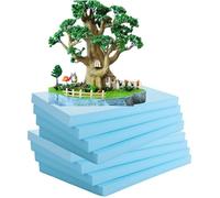 WOPPLXY 8 PCS Foam Boards, 30x20x2CM High Density Modeling Foam, Hobby DIY Bricks Foam Blue Blocks for Modeling, Sculpture,Crafting