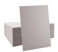 WOPPLXY A3 Greyboard 50 Sheets - 1500 Micron Grey Board A3 Mount Backing Board - 1.5mm Double-Side Thick Cardboards Mount Card for Craft, Model Making