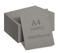 WOPPLXY A4 Greyboard 100 Sheet - 1000 Micron Mount Board A4 Mount Backing Board - 1mm Mount Card for Craft, Mounting, Package