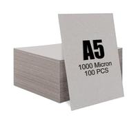 WOPPLXY A5 Greyboard 100 Sheets - 1000 Micron Grey Board A5 Mount Backing Board - 1mm Double-Side Thick Cardboards Mount Card for Craft, Model Making