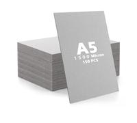 WOPPLXY A5 Greyboard 50 Sheets, 1500 Micron Grey Board Mount Backing Board