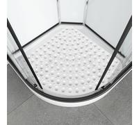 WOPPLXY Corner Shower Mat 70 x 70CM, Anti-slip Bath Shower Mats for Inside Shower, Large Quadrant Curved Rubber Shower Mat for Elderly