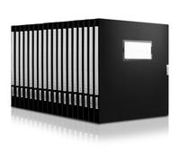 WOPPLXY Pack of 18 Portfolio Folders A4, 1.2 cm Wide Folder A4 Made of PVC for Office (Black)