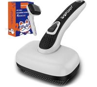 WOPQAEM Cat Brush, Self Cleaning Slicker Cat Brush for Shedding & Grooming Short or Long Haired Cats, Furminator for Pets, Grey