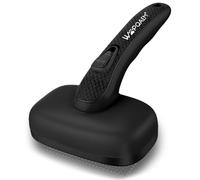 WOPQAEM Self Cleaning Slicker Dog Brush, Cat and Dog Shedding Brush for Grooming, Furminator for Pets,Rounded Pins for Short Haired Cats, Black