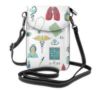 WOPQS Abstraction Biology Chemistry4 Small Cell Phone Purse Key Passport Multiple Pockets Multi-Functional Daily Use Bag
