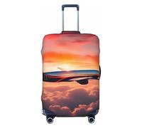 WOPQS Airplane Sunsets Sky Elastic Luggage Protection Cover Luggage Lid Protector for 18-32 Inch Suitcases