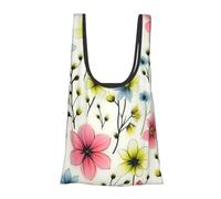 WOPQS Atomic Stars Pattern Reusable Grocery Shopping Bag Convenient Daily Use Unique Lightweight Foldable