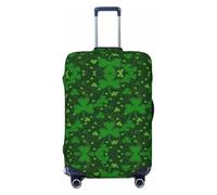 WOPQS Background St Patrick's Day Glitter Elastic Luggage Protection Cover Luggage Lid Protector for 18-32 Inch Suitcases